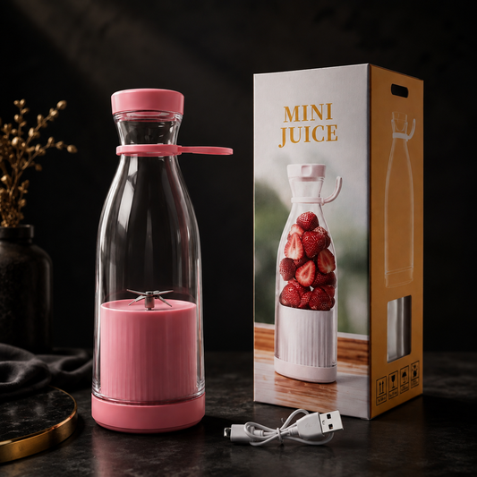 Blender Portable Juicer For Smoothie  Juice  Vegetable Shakes With 6 Blades Wireless Charging Mini Personal Size Mixer Bottle Grinder 420 Ml Multicolor